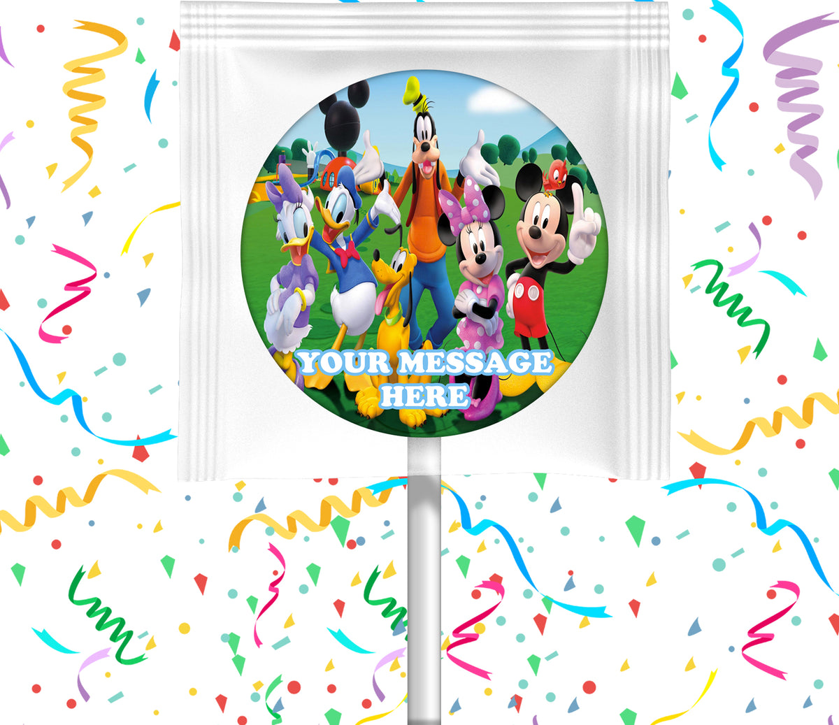 Mickey Mouse Lollipops Party Favors Personalized Suckers 12 Pcs