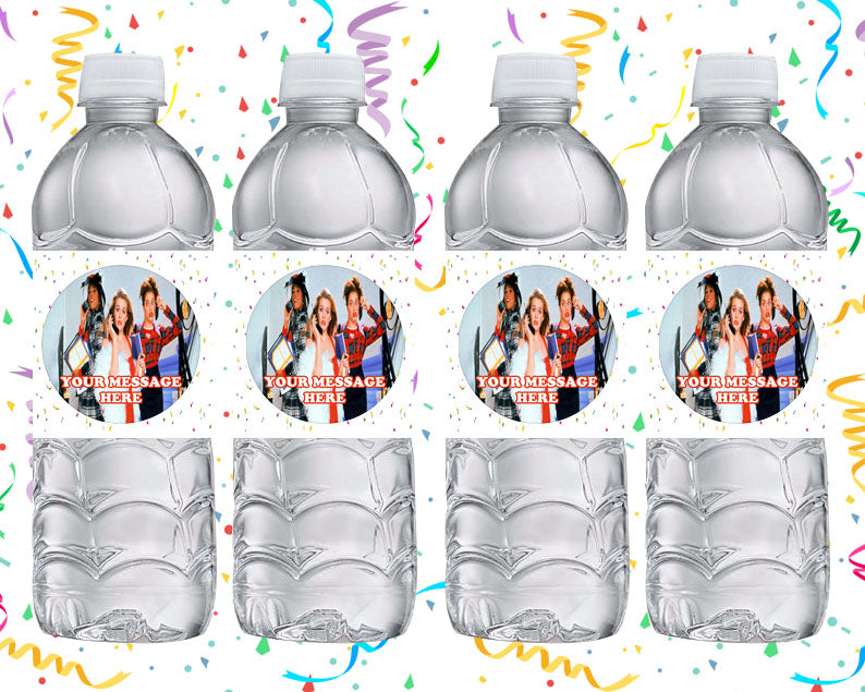 Clueless Water Bottle Stickers 12 Pcs Labels Party Favors Supplies Decorations