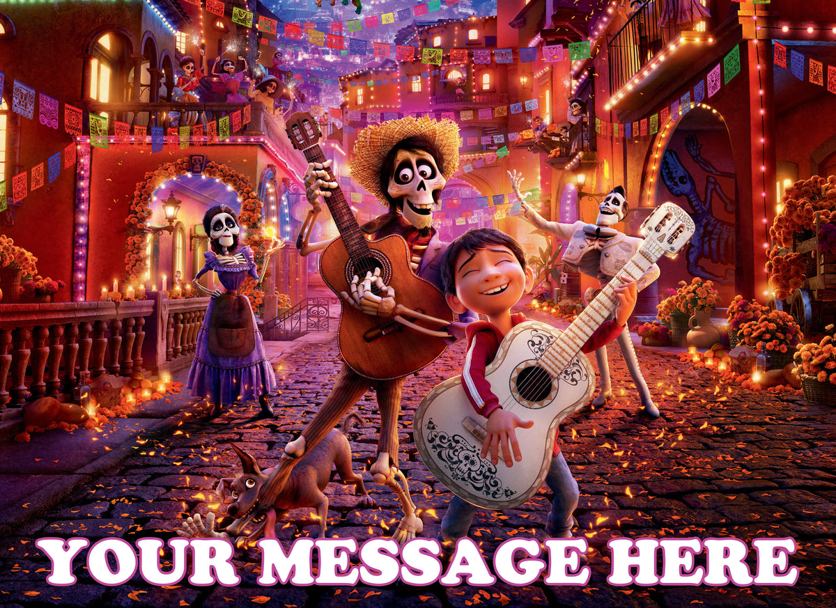 Coco Edible Image Cake Topper Personalized Birthday Sheet Decoration Custom Party Frosting Transfer Fondant