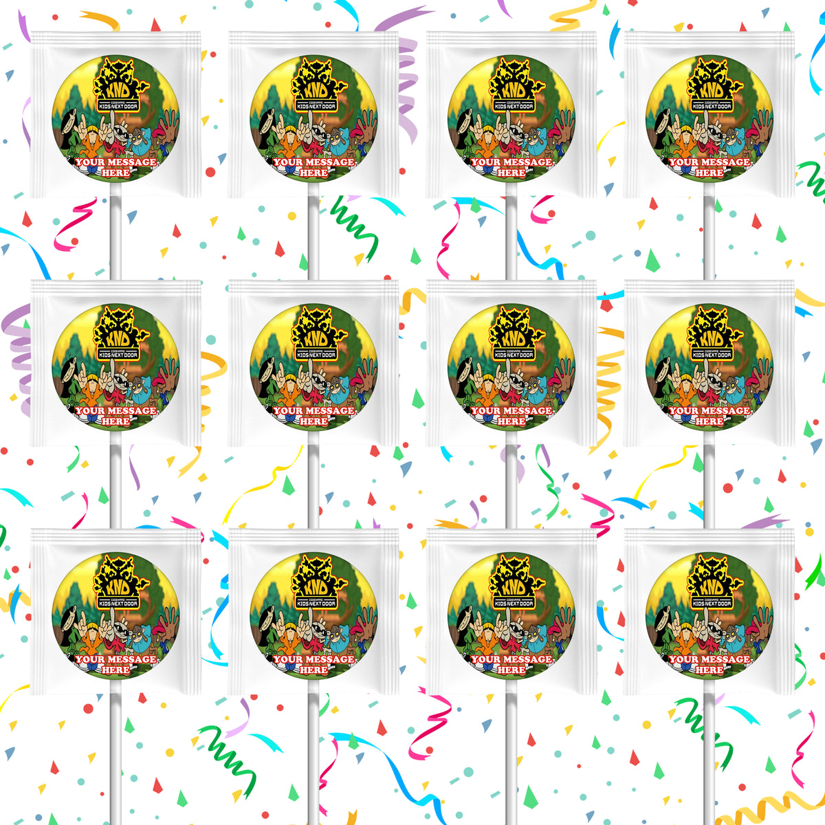 Codename Kids Next Door Lollipops Party Favors Personalized Suckers 12 Pcs