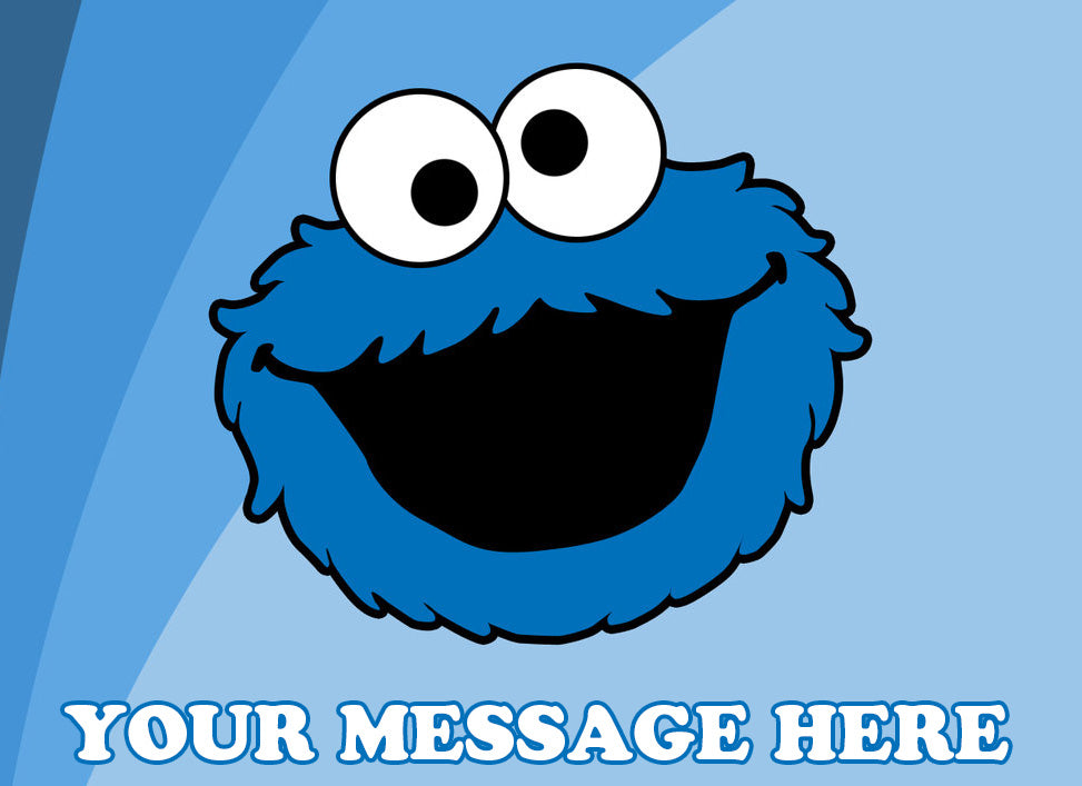 Cookie Monster Edible Image Cake Topper Personalized Birthday Sheet Decoration Custom Party Frosting Transfer Fondant