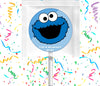 Cookie Monster Lollipops Party Favors Personalized Suckers 12 Pcs