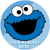 Cookie Monster Edible Image Cake Topper Personalized Birthday Sheet Custom Frosting Round Circle