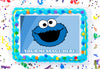 Cookie Monster Edible Image Cake Topper Personalized Birthday Sheet Decoration Custom Party Frosting Transfer Fondant
