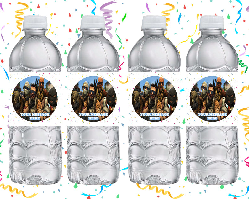 Counter Strike Water Bottle Stickers 12 Pcs Labels Party Favors Supplies Decorations