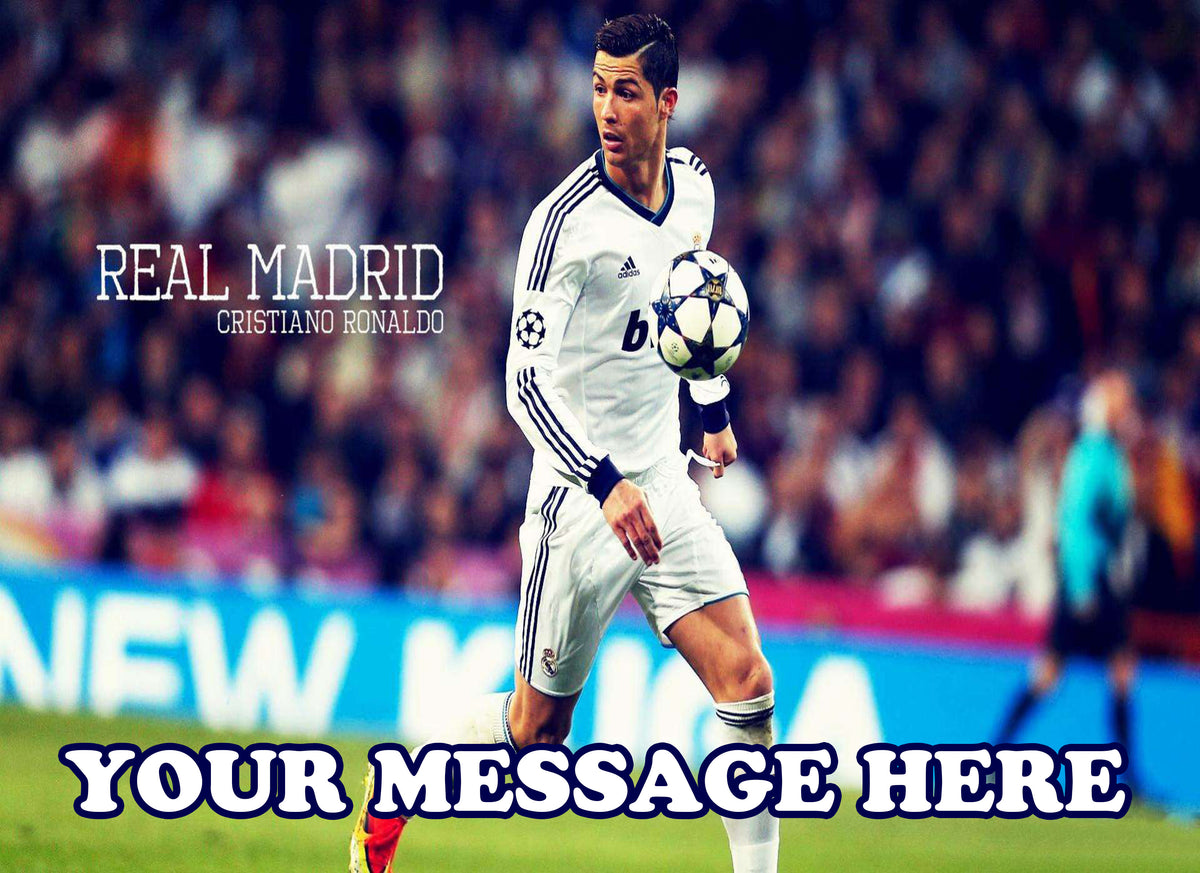 Cristiano Ronaldo Edible Image Cake Topper Personalized Birthday Sheet Decoration Custom Party Frosting Transfer Fondant