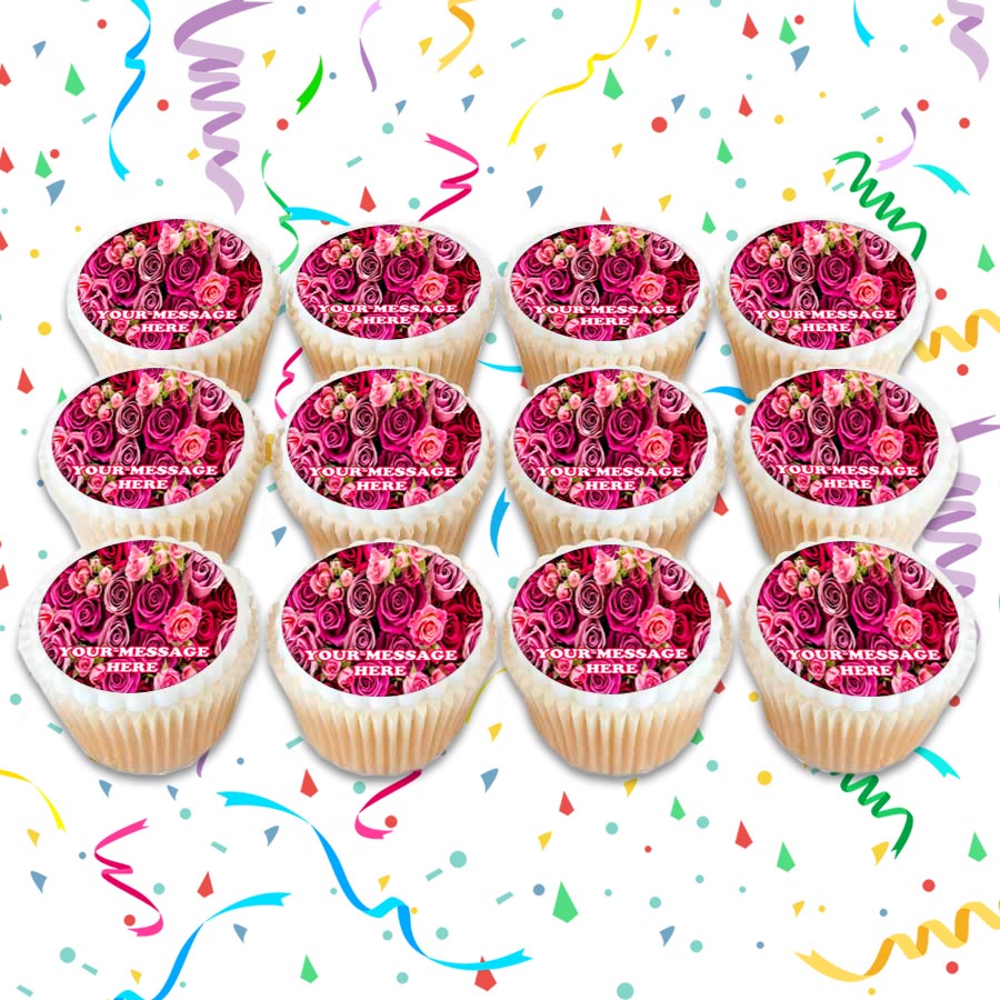 Valentine's Day Edible Cupcake Toppers (12 Images) Cake Image Icing Sugar Sheet