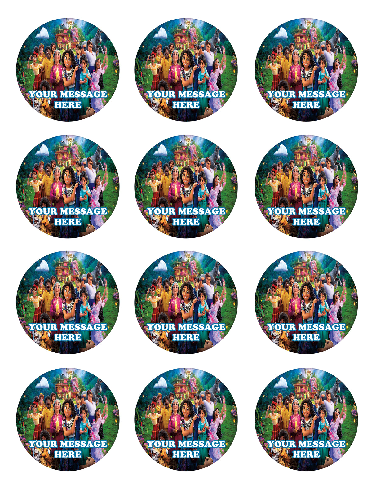 Encanto Edible Cupcake Toppers (12 Images) Cake Image Icing Sugar Sheet