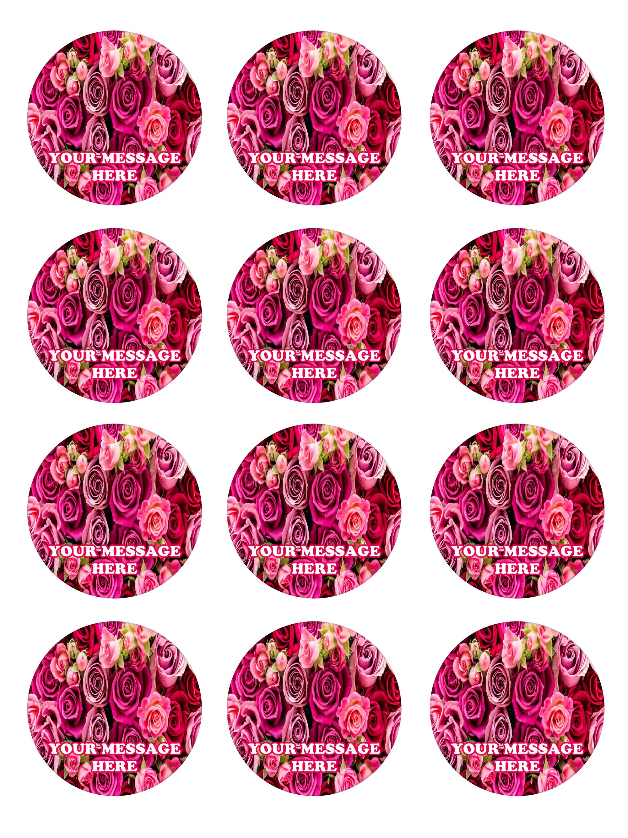 Valentine's Day Edible Cupcake Toppers (12 Images) Cake Image Icing Su