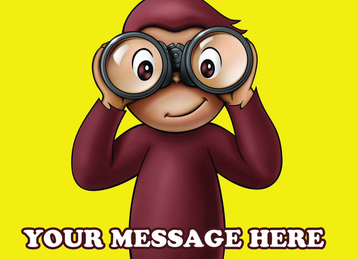 Curious George Edible Image Cake Topper Personalized Birthday Sheet Decoration Custom Party Frosting Transfer Fondant
