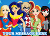 DC Super Hero Girls Edible Image Cake Topper Personalized Birthday Sheet Decoration Custom Party Frosting Transfer Fondant