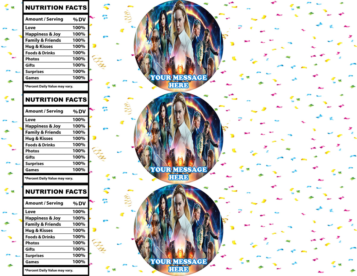 DC's Legends Of Tomorrow Water Bottle Stickers 12 Pcs Labels Party Favors Supplies Decorations