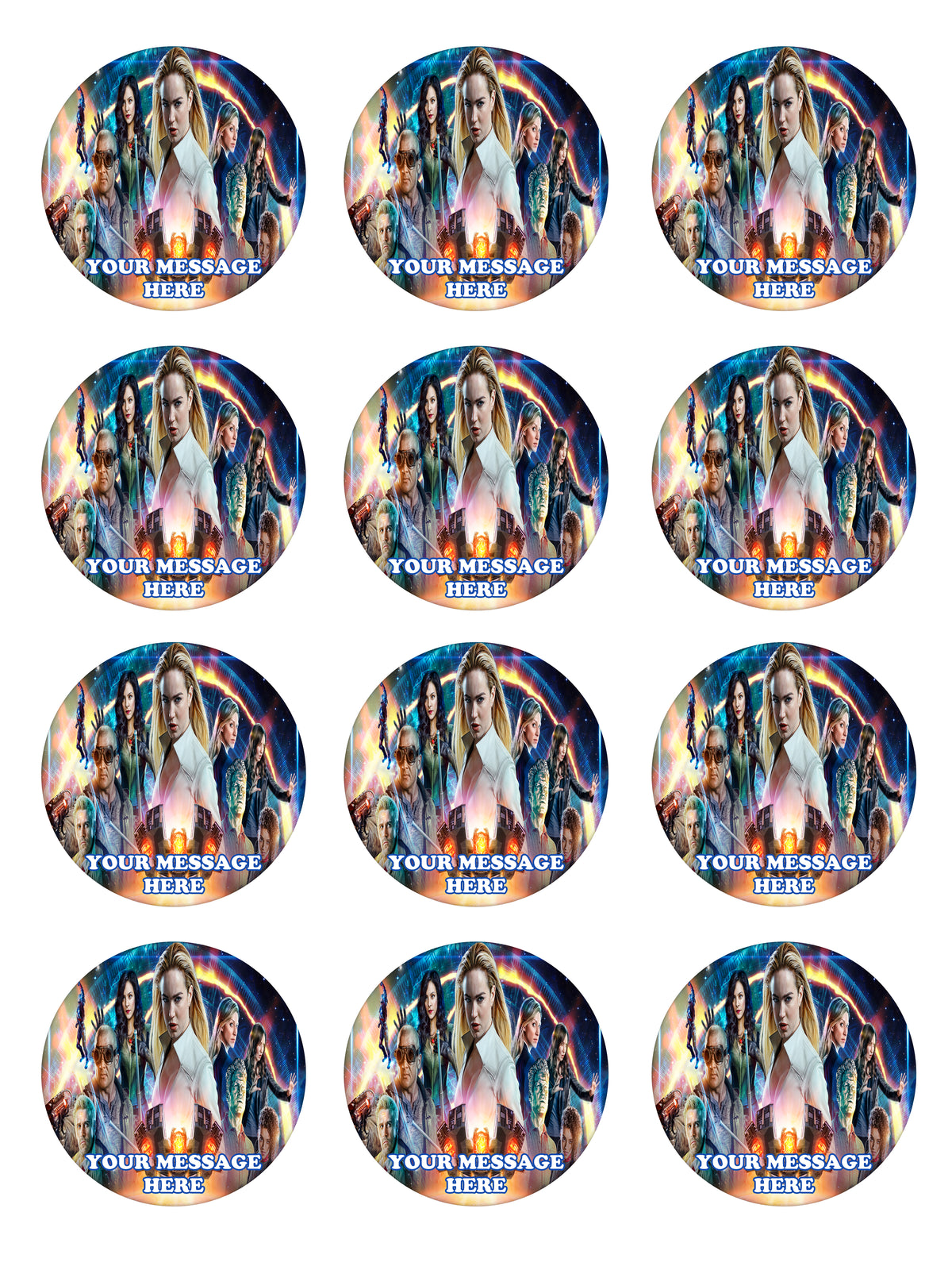 DC's Legends Of Tomorrow Edible Cupcake Toppers (12 Images) Cake Image Icing Sugar Sheet