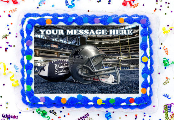 Dallas Cowboys Edible Image Cake Topper Personalized Birthday Sheet Decoration Custom Party Frosting Transfer Fondant