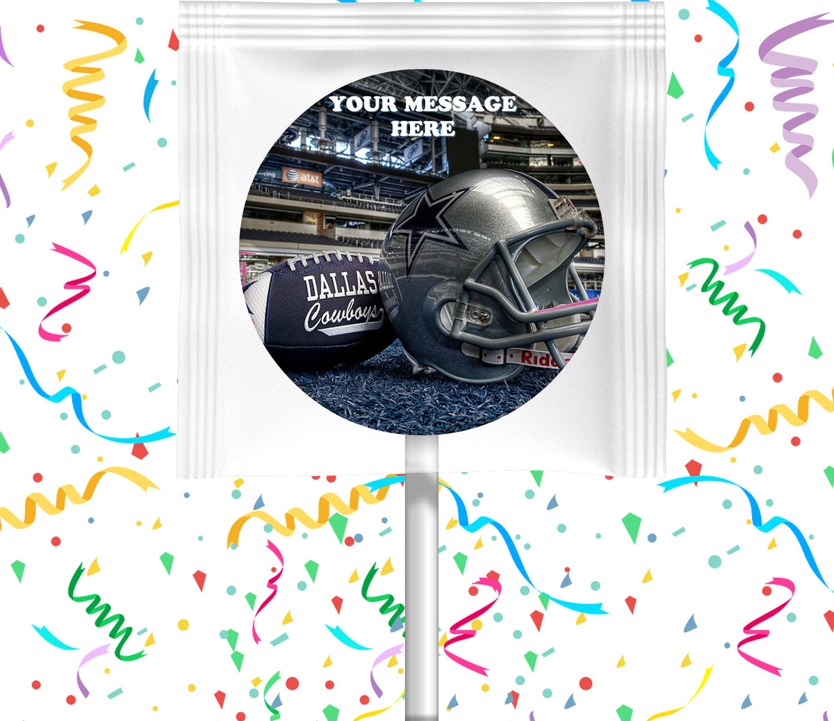 Dallas Cowboys Lollipops Party Favors Personalized Suckers 12 Pcs