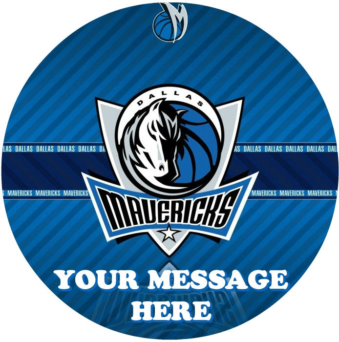 Dallas Mavericks Edible Image Cake Topper Personalized Birthday Sheet Custom Frosting Round Circle