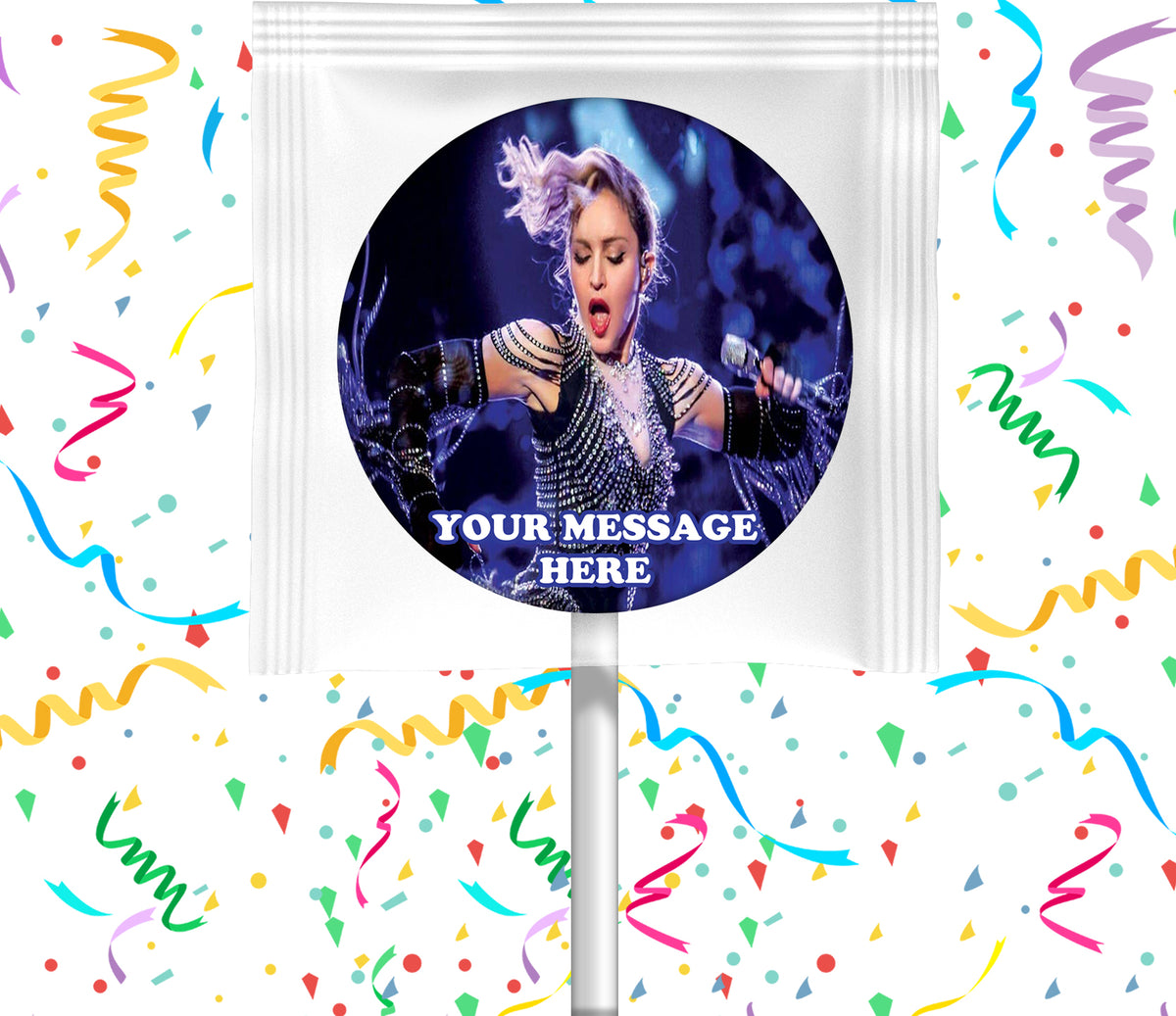 Madonna Lollipops Party Favors Personalized Suckers 12 Pcs