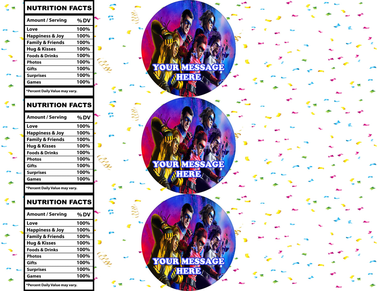 Danger Force Water Bottle Stickers 12 Pcs Labels Party Favors Supplies Decorations