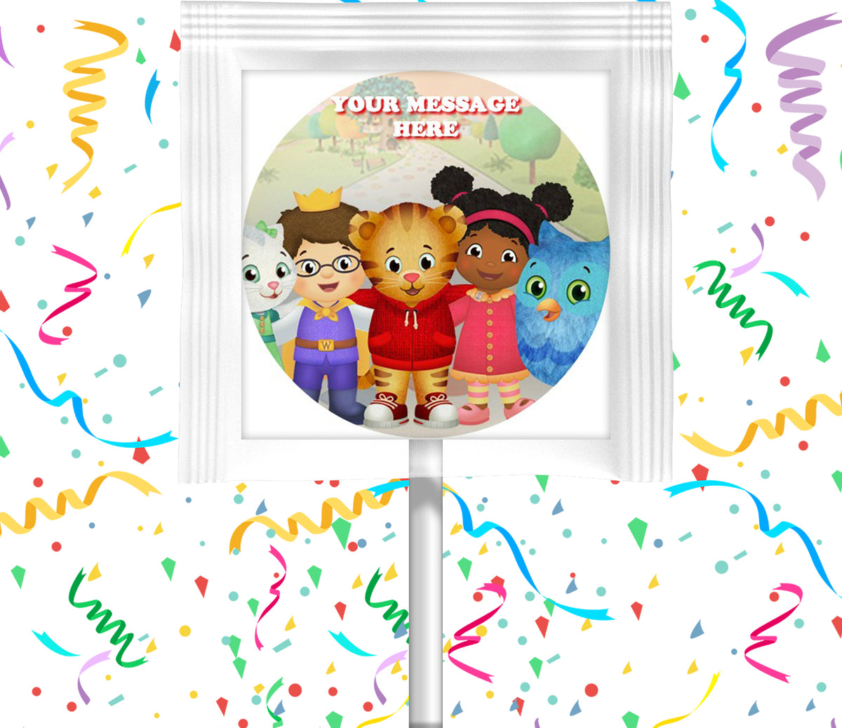 Daniel Tiger's Neighborhood Lollipops Party Favors Personalized Suckers 12 Pcs