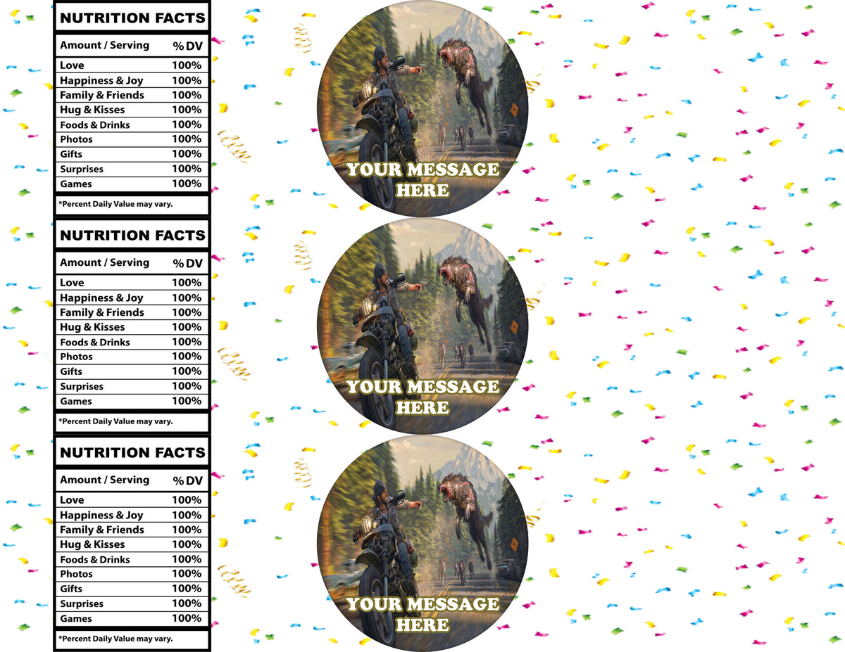 Days Are Gone Water Bottle Stickers 12 Pcs Labels Party Favors Supplies Decorations