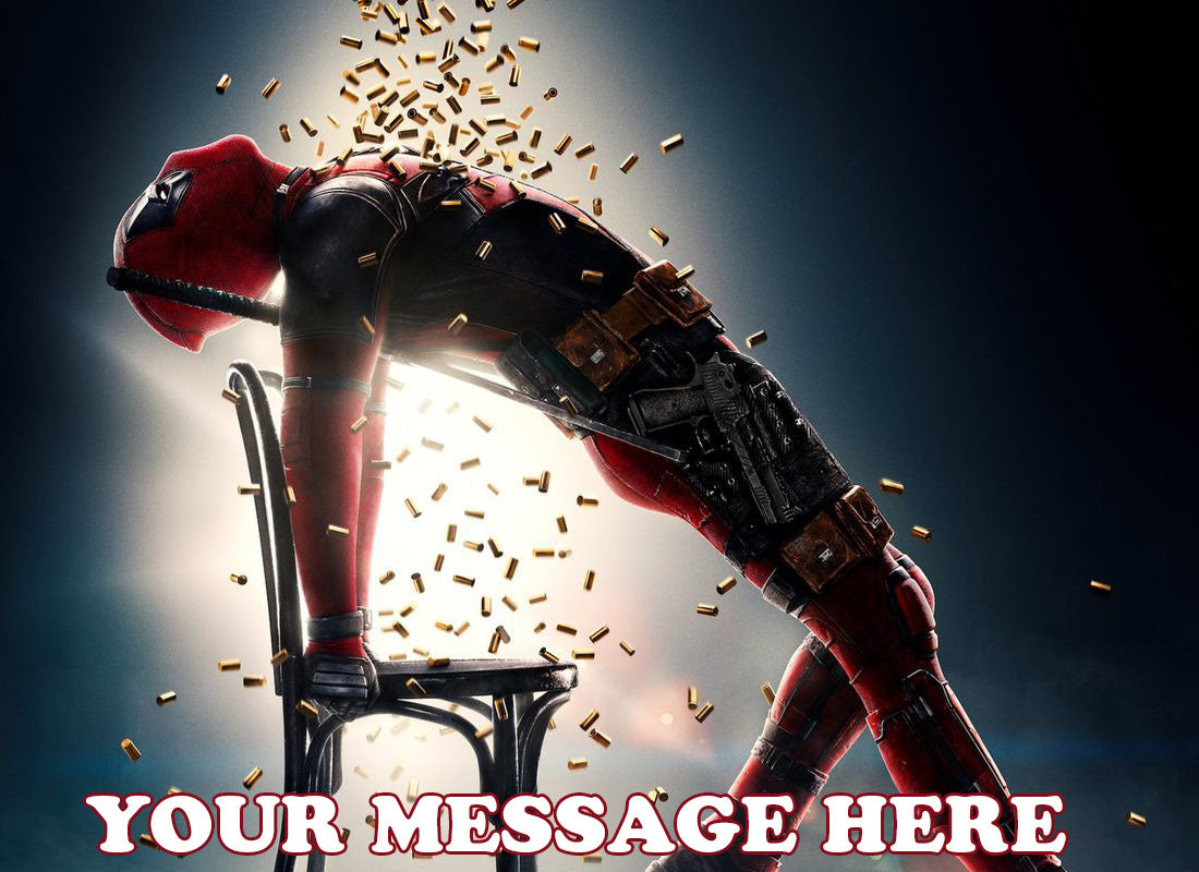Deadpool Edible Image Cake Topper Personalized Birthday Sheet Decoration Custom Party Frosting Transfer Fondant
