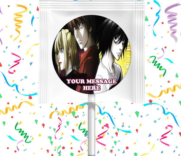 Death Note Lollipops Party Favors Personalized Suckers 12 Pcs ...