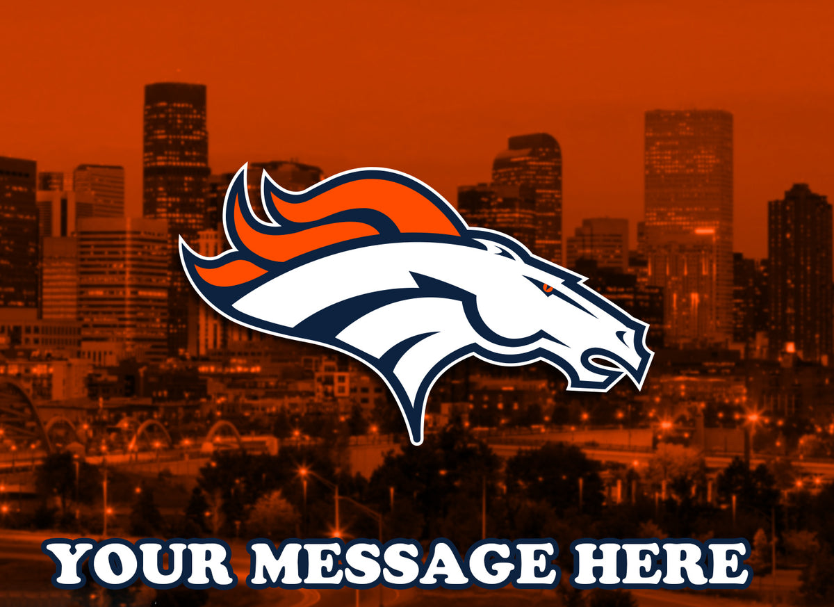 Denver Broncos Edible Image Cake Topper Personalized Birthday Sheet Decoration Custom Party Frosting Transfer Fondant