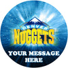 Denver Nuggets Edible Image Cake Topper Personalized Birthday Sheet Custom Frosting Round Circle