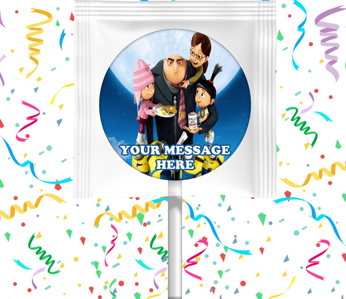 Despicable Me Lollipops Party Favors Personalized Suckers 12 Pcs