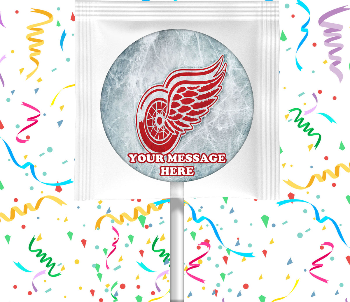 Detroit Red Wings Lollipops Party Favors Personalized Suckers 12 Pcs