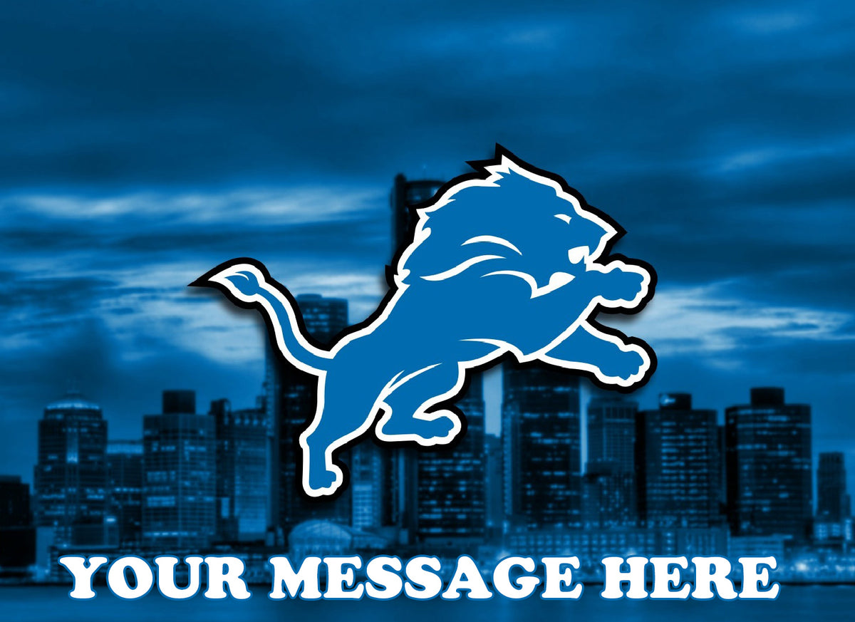 Detroit Lions Edible Image Cake Topper Personalized Birthday Sheet Decoration Custom Party Frosting Transfer Fondant