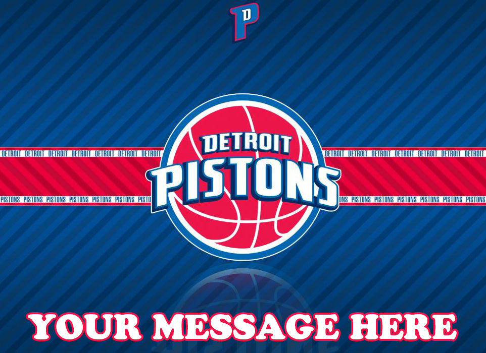 Detroit Pistons Edible Image Cake Topper Personalized Birthday Sheet Decoration Custom Party Frosting Transfer Fondant