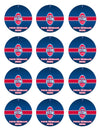 Detroit Pistons Edible Cupcake Toppers (12 Images) Cake Image Icing Sugar Sheet