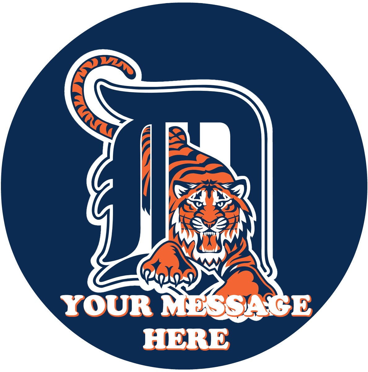 Detroit Tigers Edible Image Cake Topper Personalized Birthday Sheet Custom Frosting Round Circle