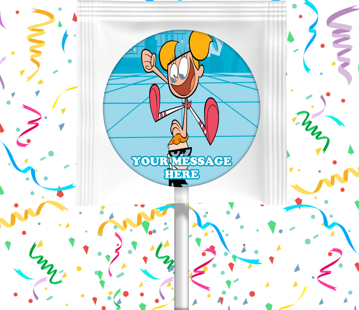 Dexter's Laboratory Lollipops Party Favors Personalized Suckers 12 Pcs