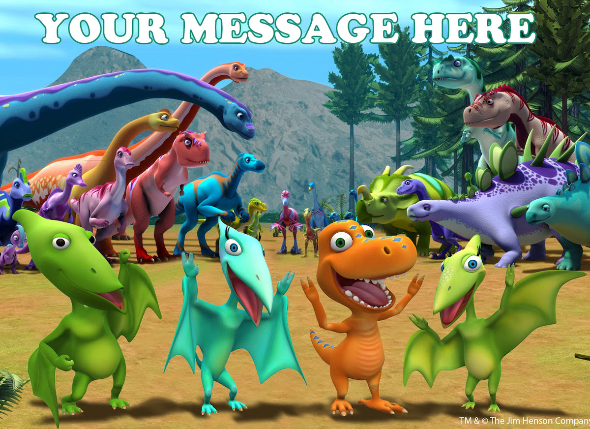 Dinosaur Train Edible Image Cake Topper Personalized Birthday Sheet Decoration Custom Party Frosting Transfer Fondant