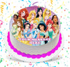 Disney Princess Edible Image Cake Topper Personalized Birthday Sheet Custom Frosting Round Circle