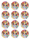 Disney Princess Edible Cupcake Toppers (12 Images) Cake Image Icing Sugar Sheet