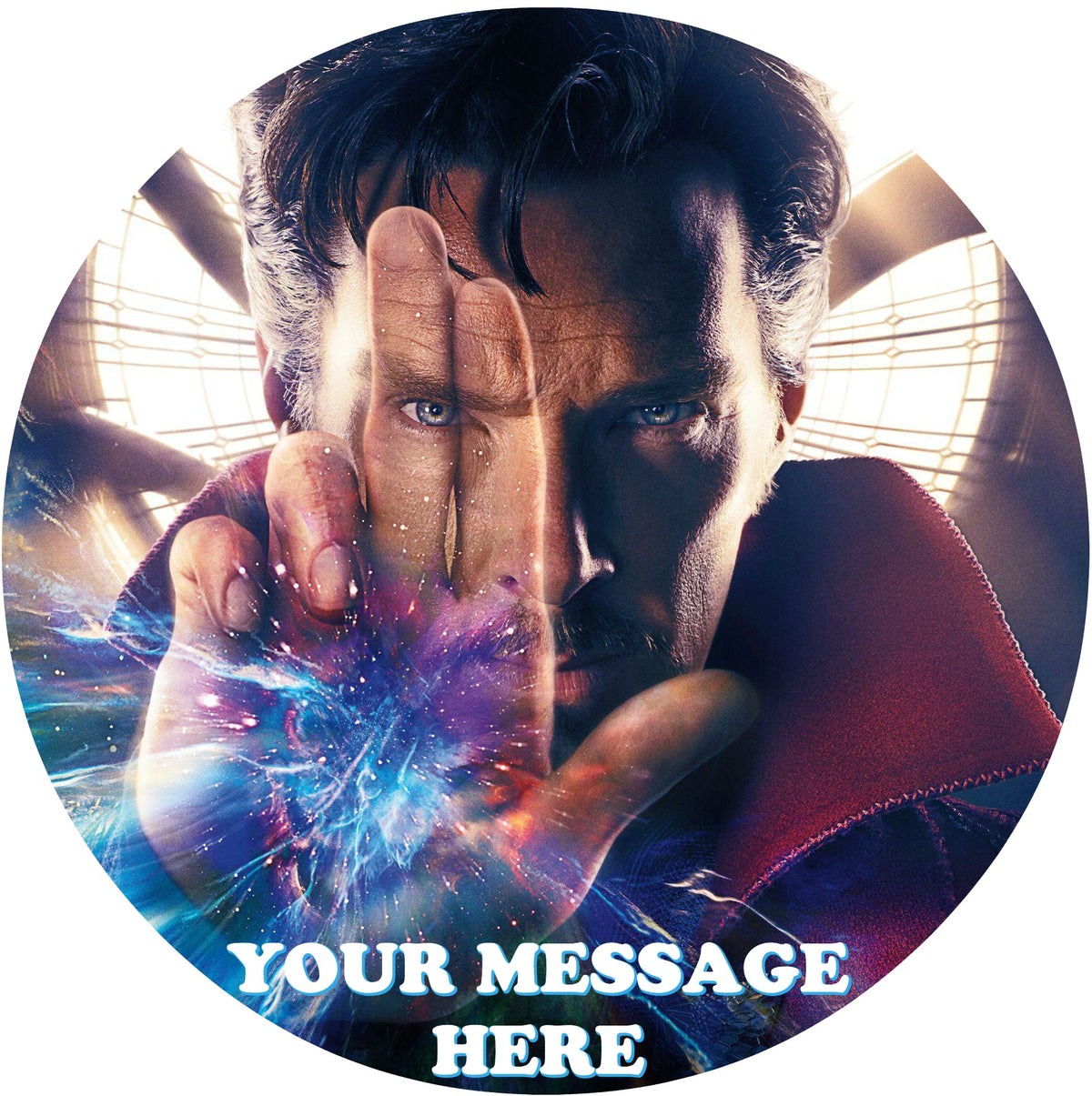 Doctor Strange Edible Image Cake Topper Personalized Birthday Sheet Custom Frosting Round Circle