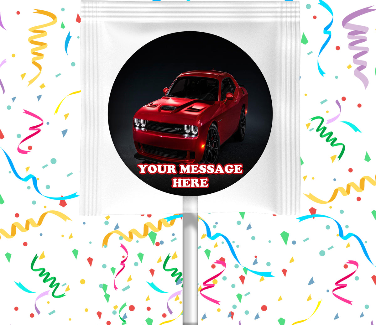 Dodge Challenger Lollipops Party Favors Personalized Suckers 12 Pcs