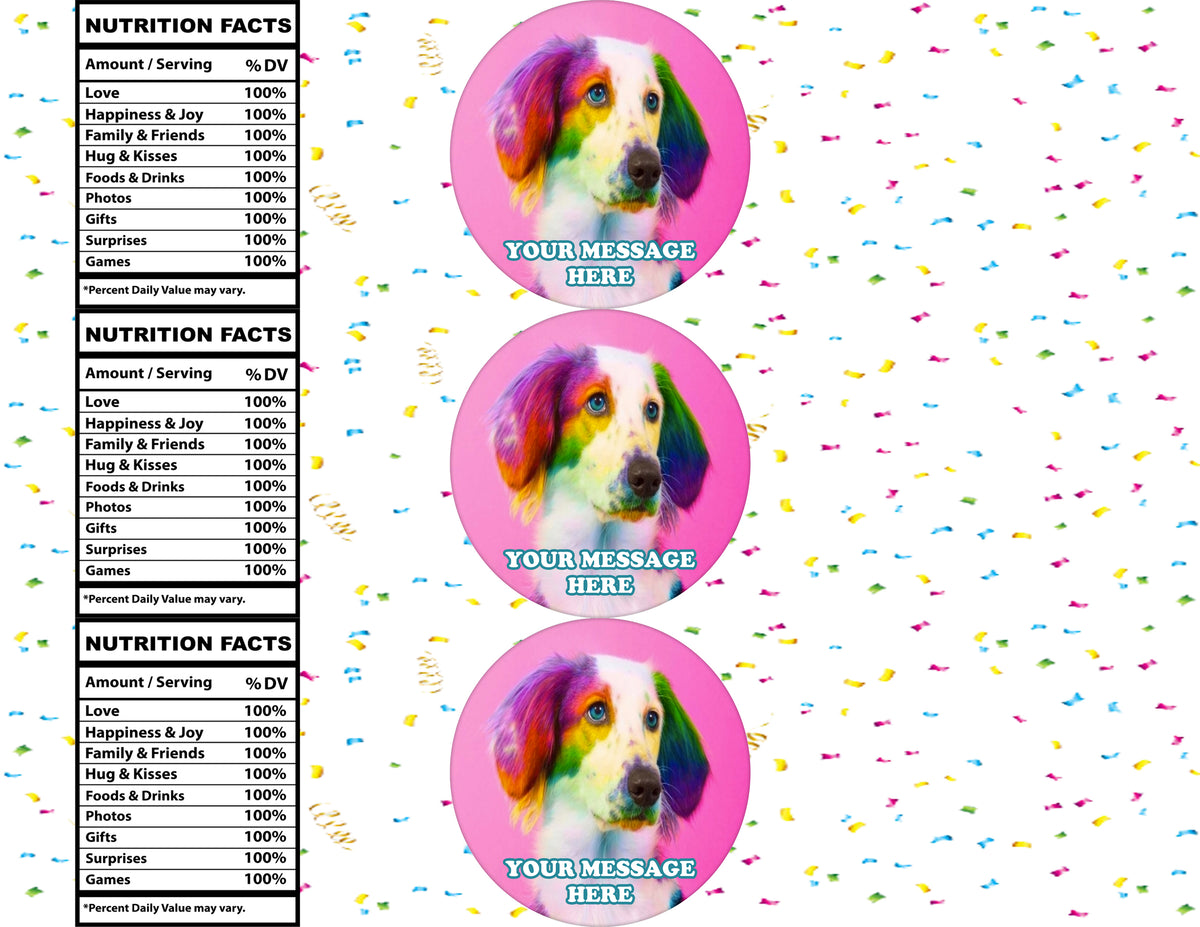 Dog Water Bottle Stickers 12 Pcs Labels Party Favors Supplies Decorations