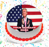 Donald Trump Edible Image Cake Topper Personalized Birthday Sheet Custom Frosting Round Circle