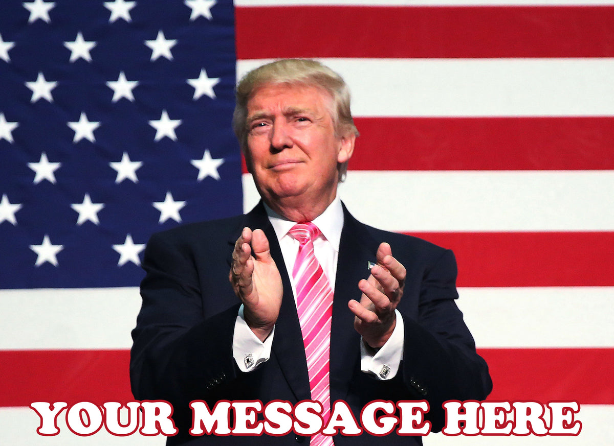 Donald Trump Edible Image Cake Topper Personalized Birthday Sheet Decoration Custom Party Frosting Transfer Fondant