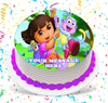 Dora The Explorer Edible Image Cake Topper Personalized Birthday Sheet Custom Frosting Round Circle