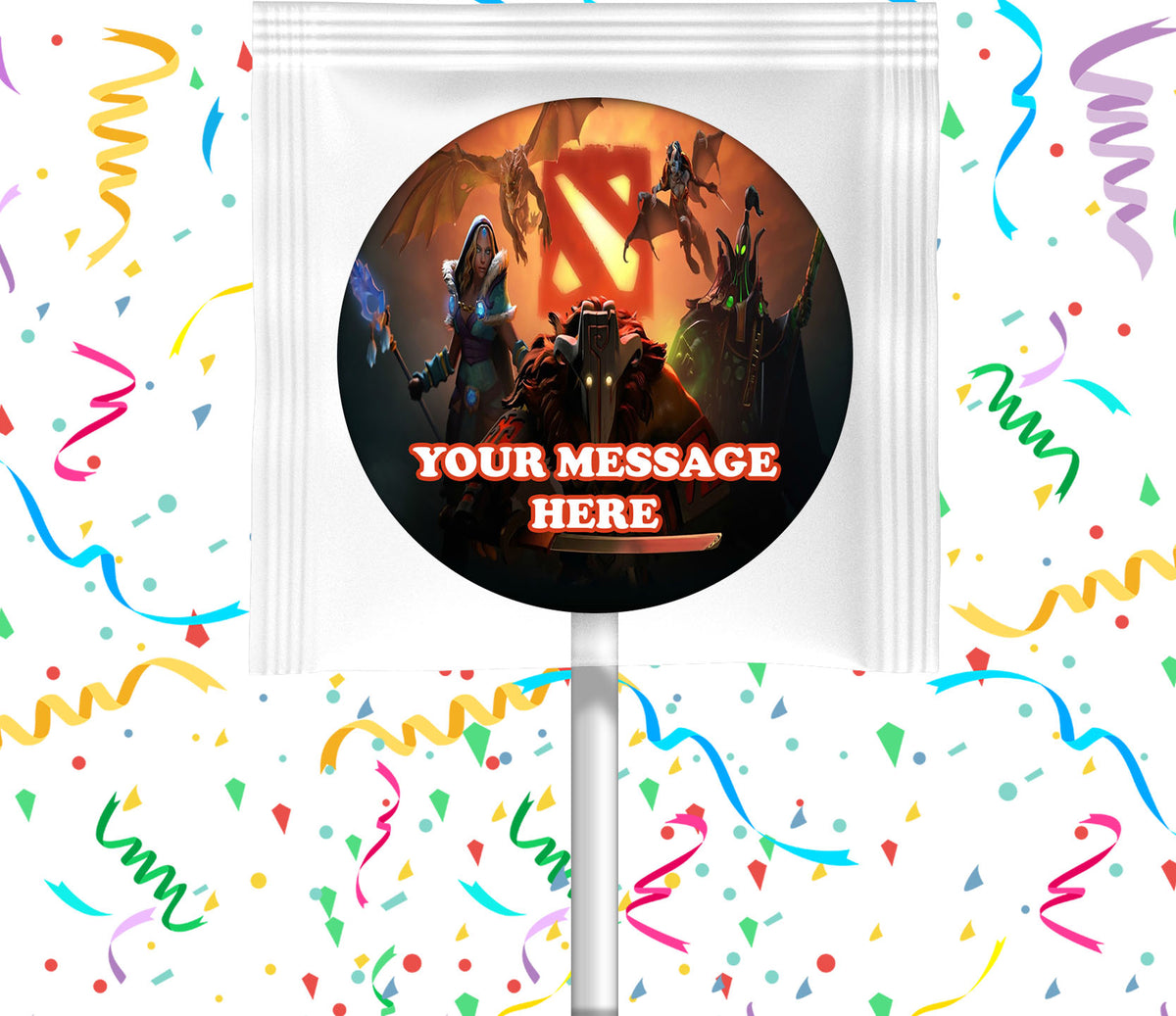 Dota 2 Lollipops Party Favors Personalized Suckers 12 Pcs