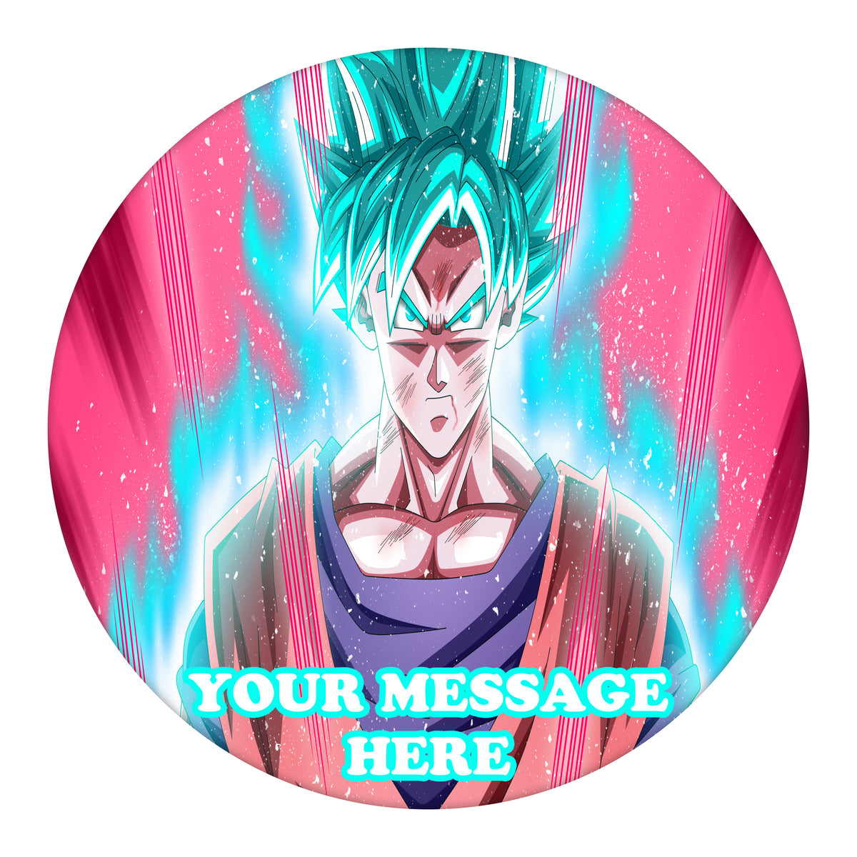 Dragon Ball Z Edible Image Cake Topper Personalized Birthday Sheet Custom Frosting Round Circle