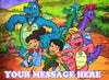 Dragon Tales Edible Image Cake Topper Personalized Birthday Sheet Decoration Custom Party Frosting Transfer Fondant