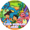 Dragon Tales Edible Image Cake Topper Personalized Birthday Sheet Custom Frosting Round Circle