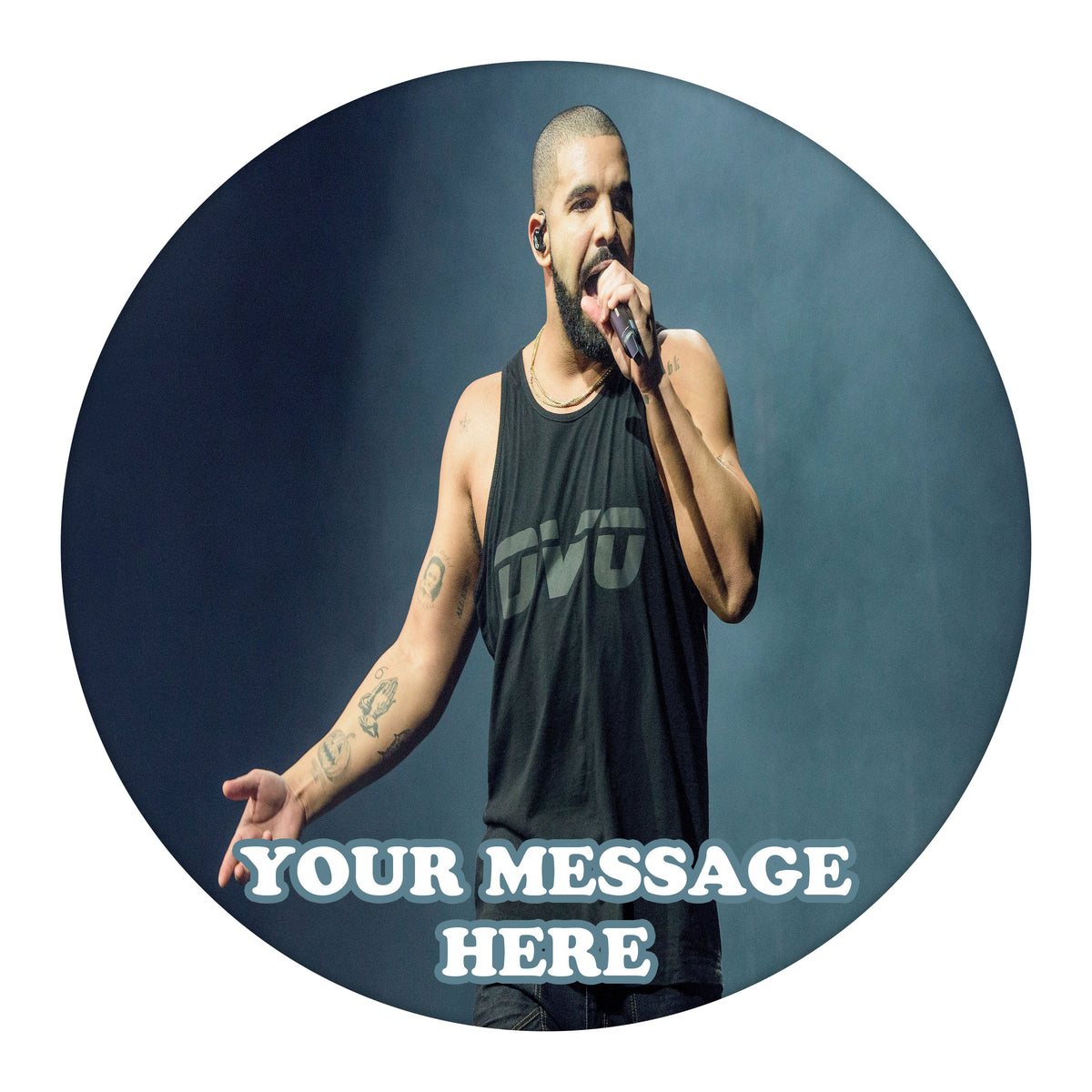 Drake Edible Image Cake Topper Personalized Birthday Sheet Custom Frosting Round Circle