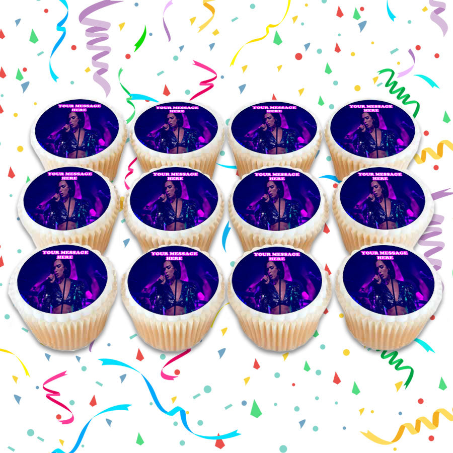 Dua Lipa Edible Cupcake Toppers (12 Images) Cake Image Icing Sugar Sheet